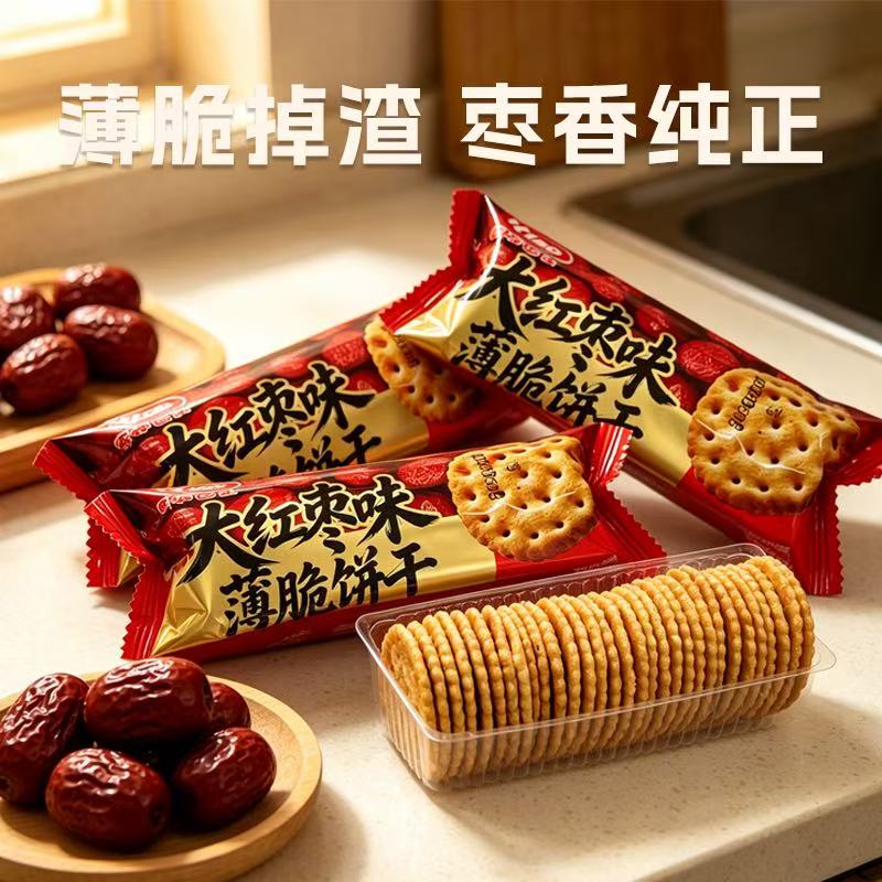 大红枣味薄脆饼干-来聚素材站